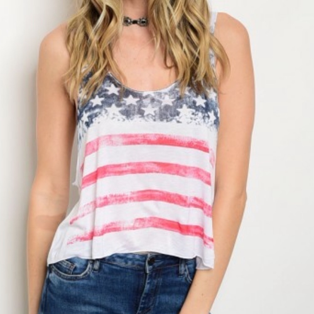 American flag tank